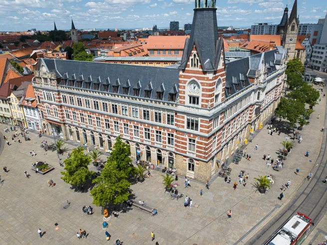 Gebäude des Augenzentrum Erfurt aus Vogelperspektive